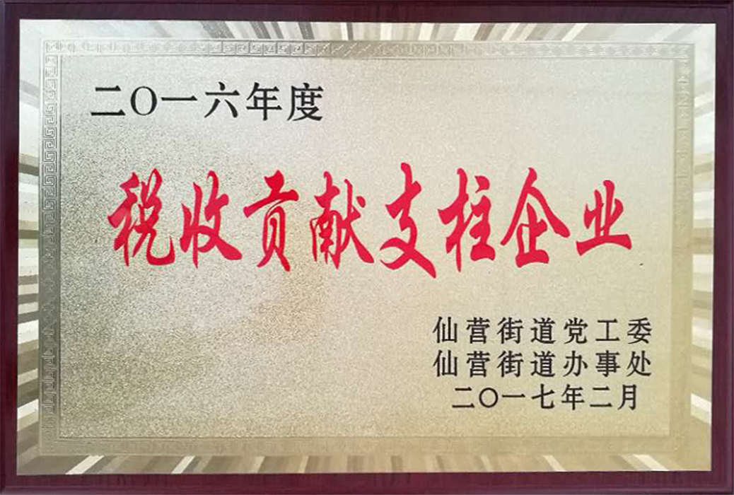 2016年稅收貢獻支柱企業(yè)